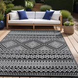 Aztec Outdoor Rugs 6x9 Waterproof Boho Reversible Plastic Straw Rug