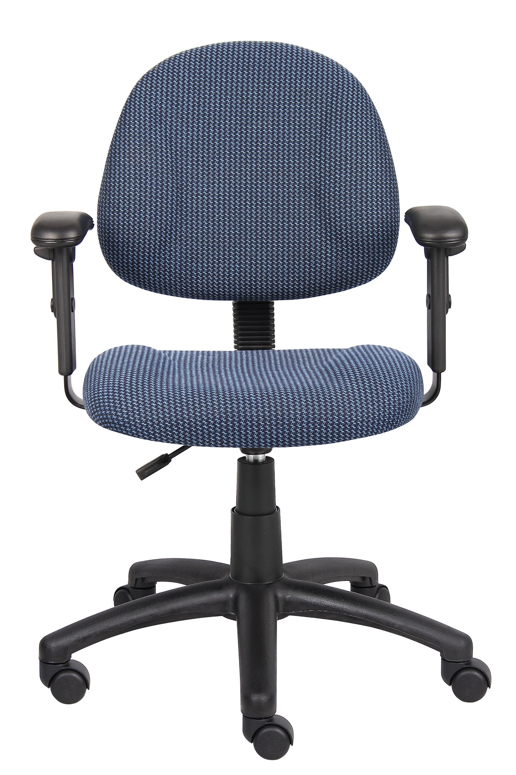 Perfect Posture Deluxe Fabric Task Chair with Adjustable Arms - Blue