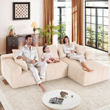 Modular Sectional Sofa with L-Shape Chaise, Cloud Sofa Living Room Bedroom Upholstered