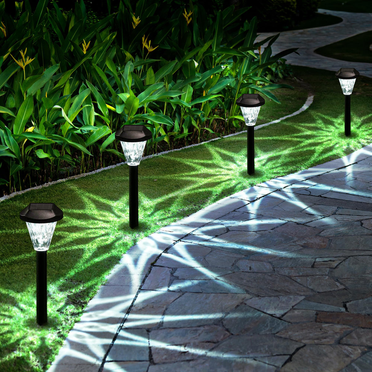 12 Pack Solar Lights Outdoor Waterproof,New Upgraded Solar Lights for Outside,Solar