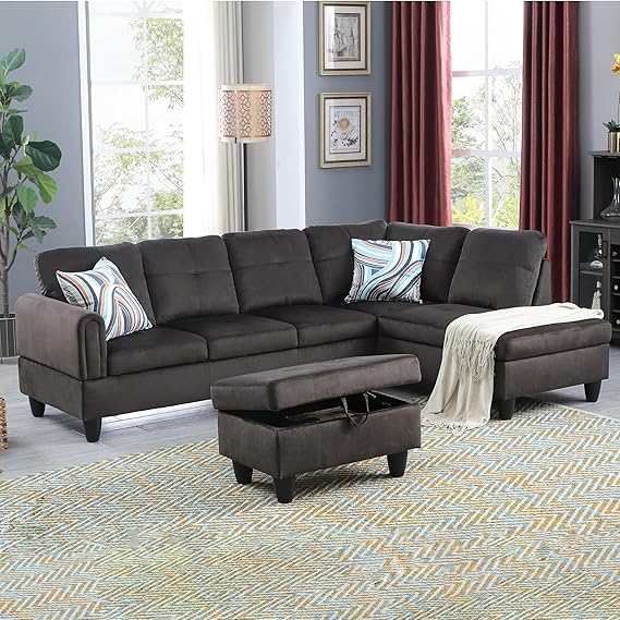 Couches for Living Room L Shaped Couch Upholstered Futon Sofa