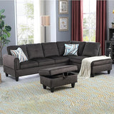 Couches for Living Room L Shaped Couch Upholstered Futon Sofa