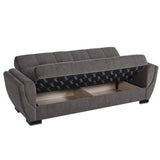 95" Convertible Sofa Bed with Storage, Firm, Fabric, 3 Seater