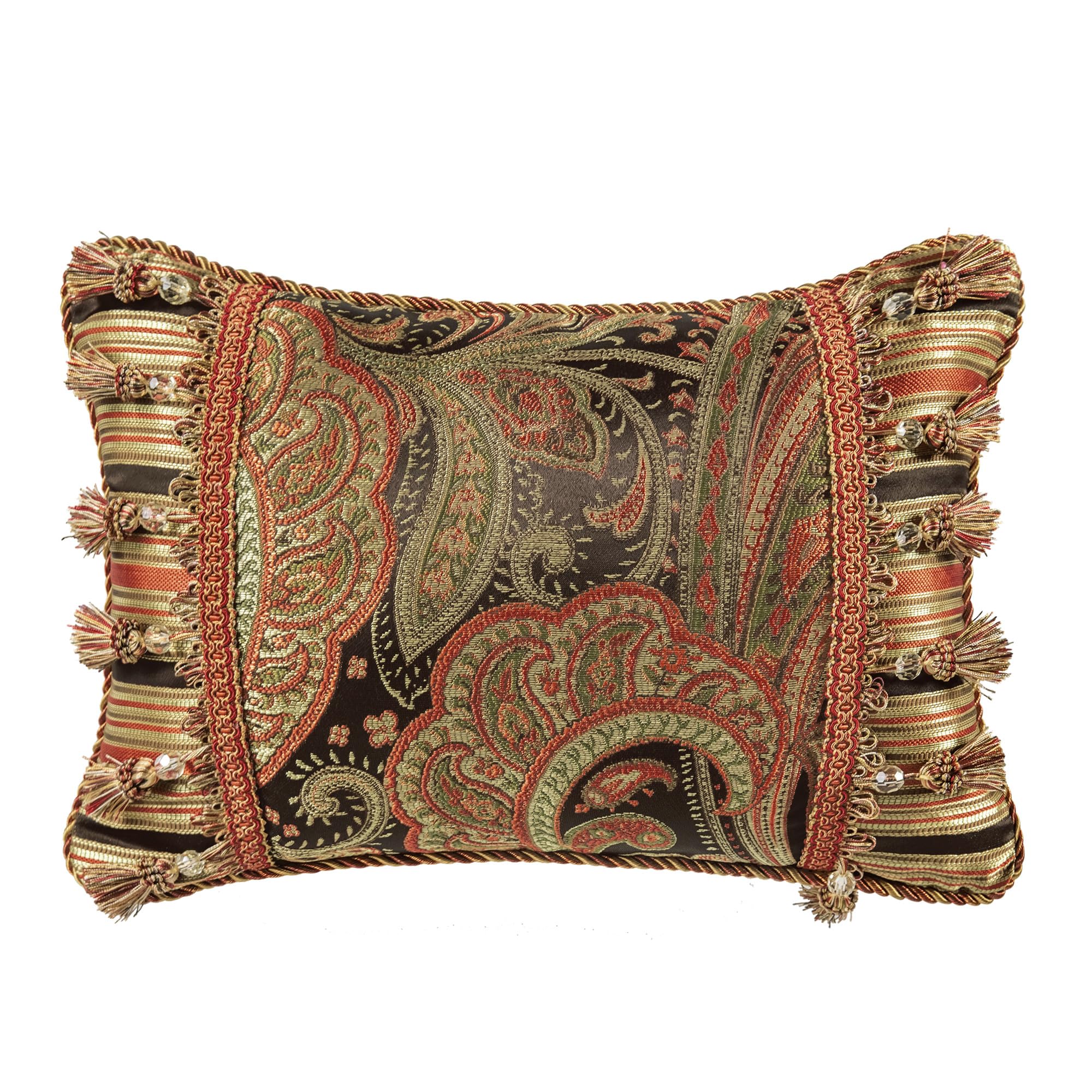 9-Piece Jacquard Comforter Set King - Classic Paisley Damask Bedding