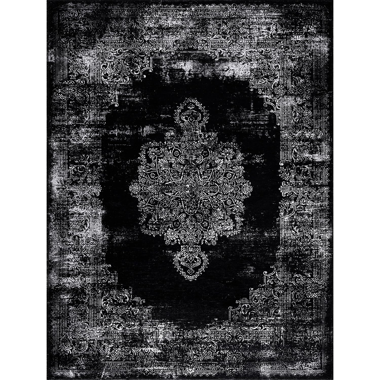 Printed Area Rugs with Ultra Thin Super Strong for Living Room Bedroom, Distressed