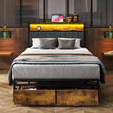 Twin Bed Frames with Headboard, Upholstered Twin Size Bed Frames