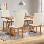 Dining Chairs Set of 4, Modern Upholstered Fabric Dining Room Chairs, Armless Kitchen Chairs