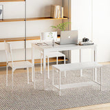 4-Piece Kitchen Dining Table Set with 1 Bench and 2 Chairs, Kitchen Bench Table Set for 4,