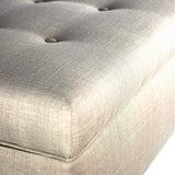 Brooke Collection Button Tufted Upholstered Long Bedroom Storage Bench, HJM100 Series, Sea Mist