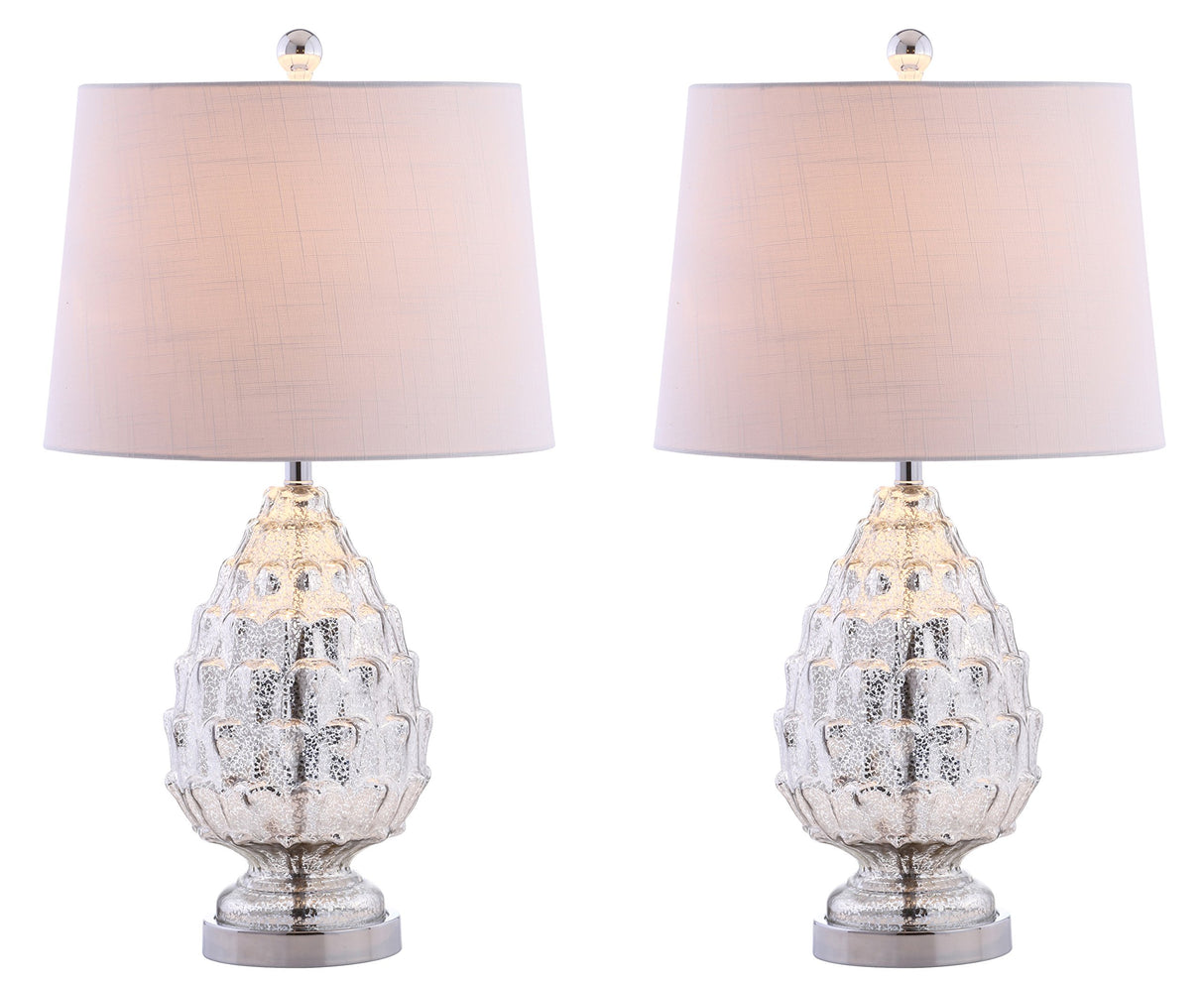 JYL1076A-SET2 Set of 2 Table Lamps Artichoke 25.5" Glass LED Table Lamp