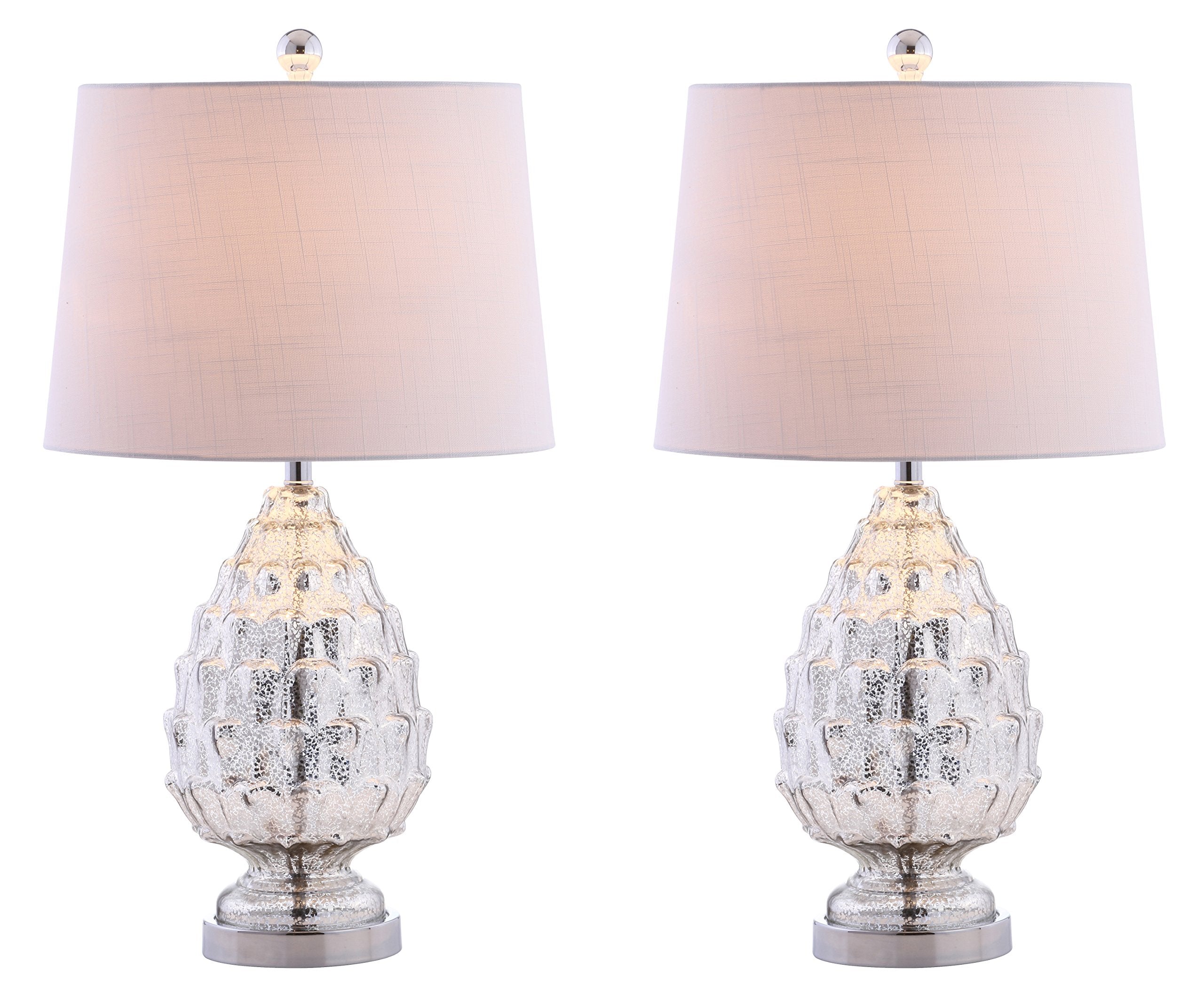 JYL1076A-SET2 Set of 2 Table Lamps Artichoke 25.5" Glass LED Table Lamp