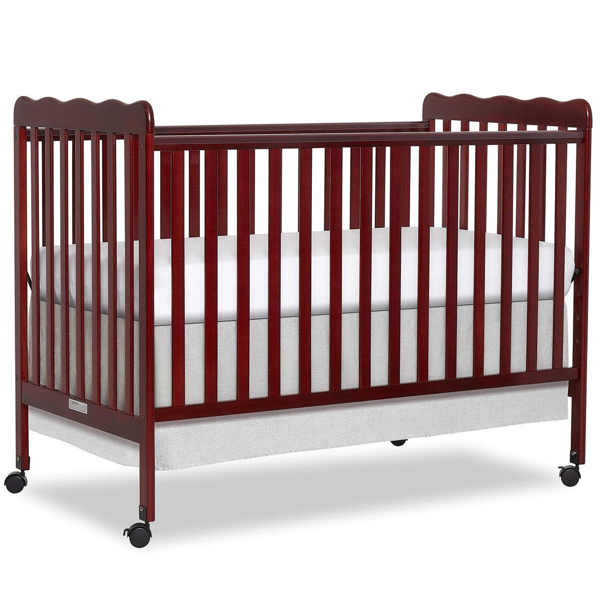 Carson Classic 3-In-1 Convertible Crib In Cherry, Made Of Sustainable Pinewood,