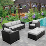 Outdoor Wicker Furniture Couch Set  Patio Furniture Sectional Sofa