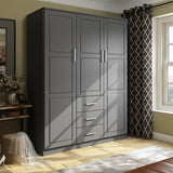 100% Solid Wood Cosmo 3-Door Armoire Wardrobe Closet