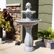 45-Inch 2-Tier Arcade Outdoor Solar Water Fountain - Outdoor Water Feature