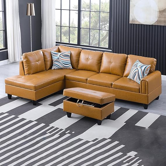 Couches for Living Room L Shaped Couch Upholstered Futon Sofa