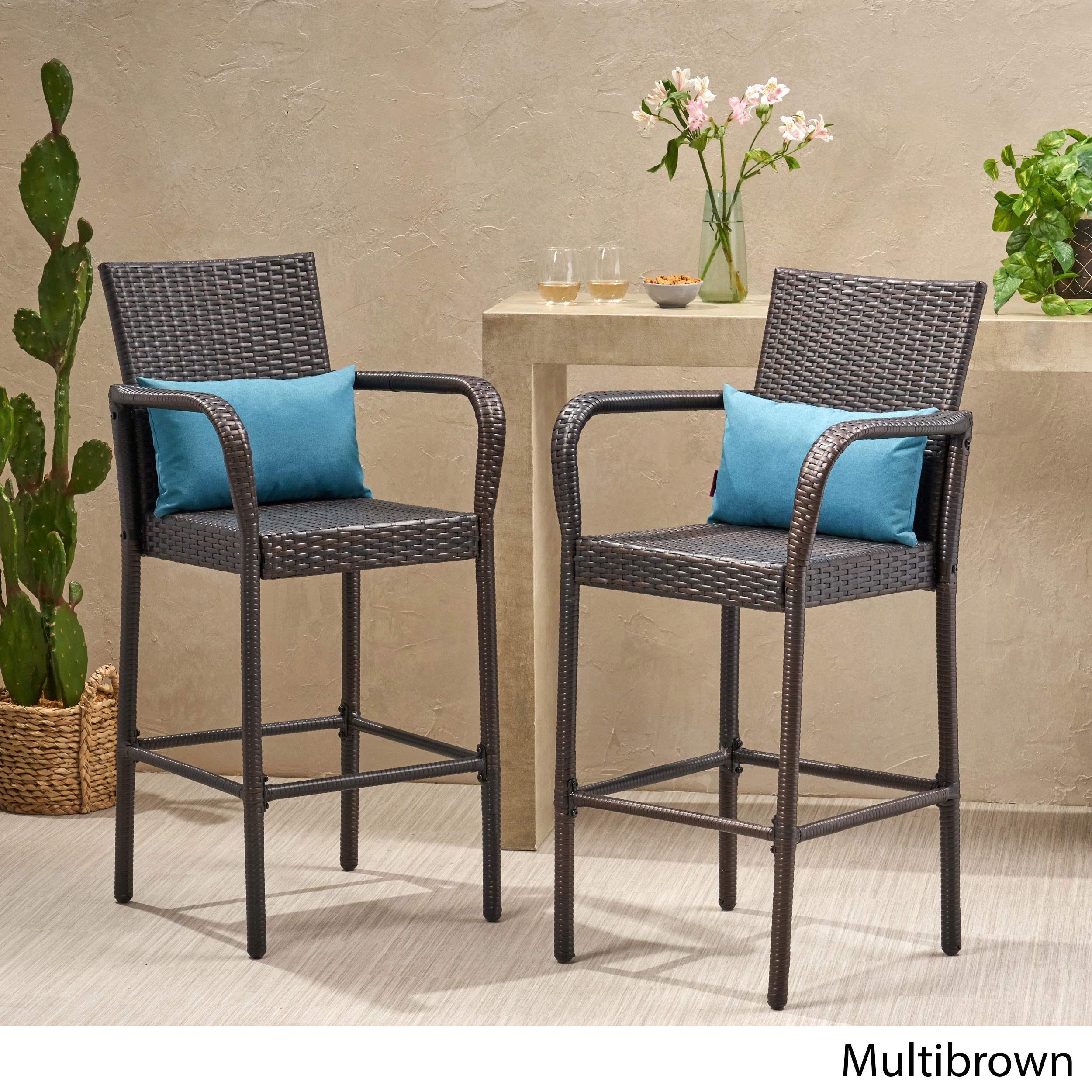 Outdoor Bistro Set 3 Piece Outdoor Wicker Patio Chairs