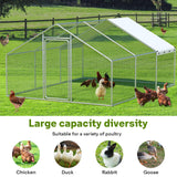 FT Large Metal Chicken Coop, Walk-in Poultry Cage Chicken Runs House, Chicken Coop