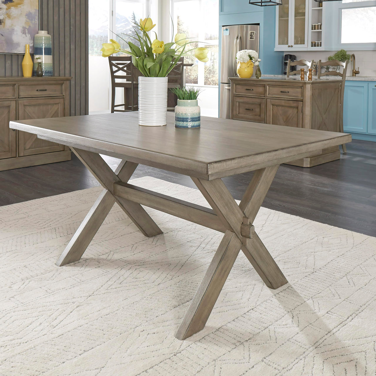 Mountain Lodge Gray Dining Table
