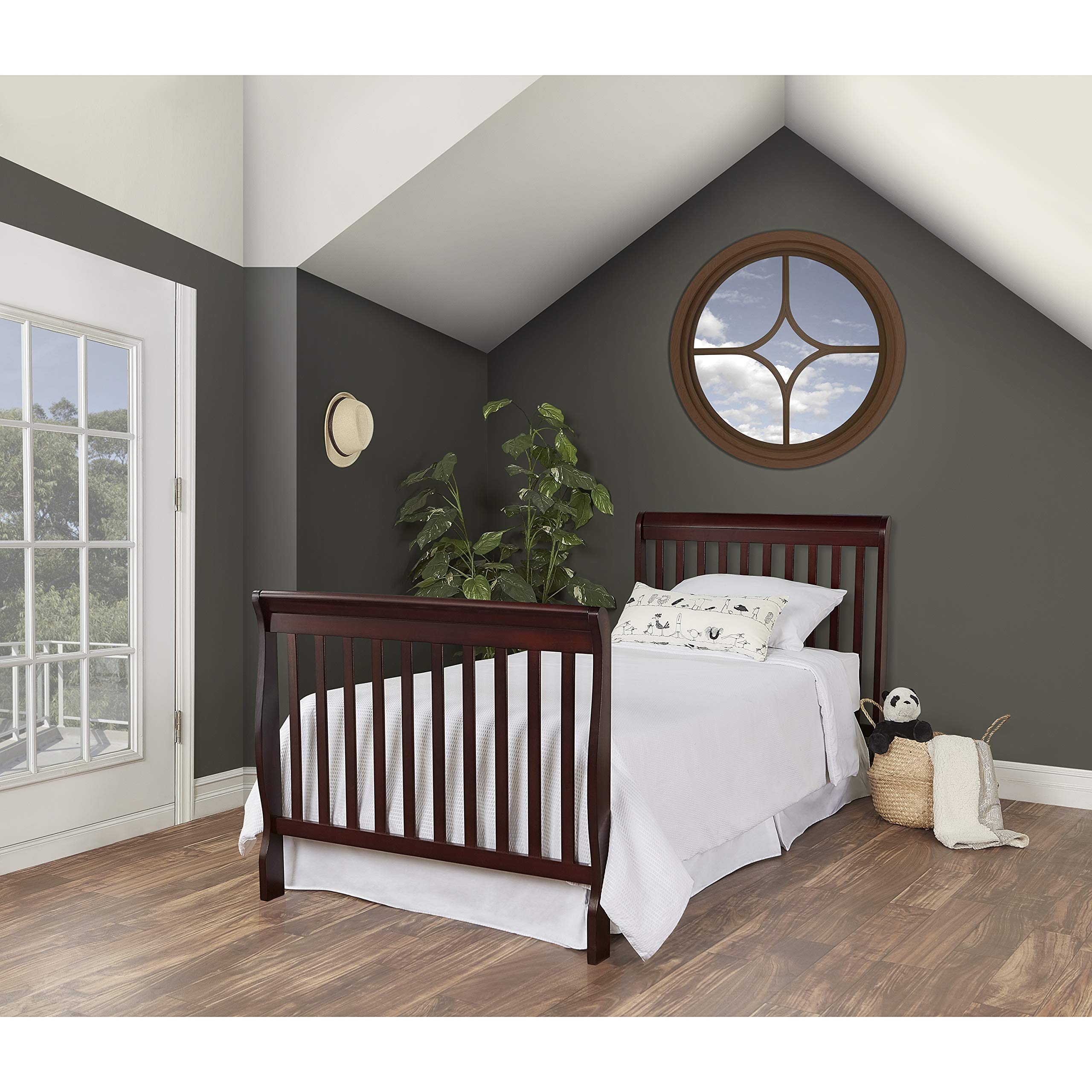 Aden 4-in-1 Convertible Mini Crib In Espresso, Greenguard Gold Certified