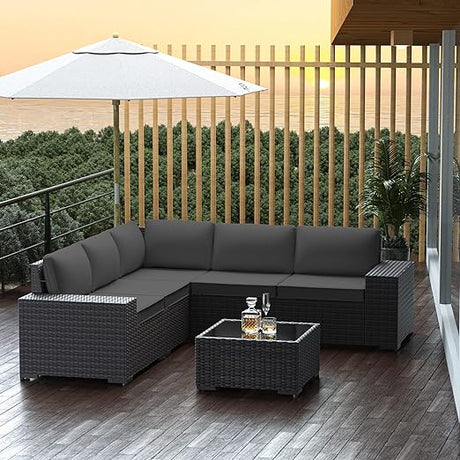 Outdoor Patio Furniture Set with Propane Fire Pit Table