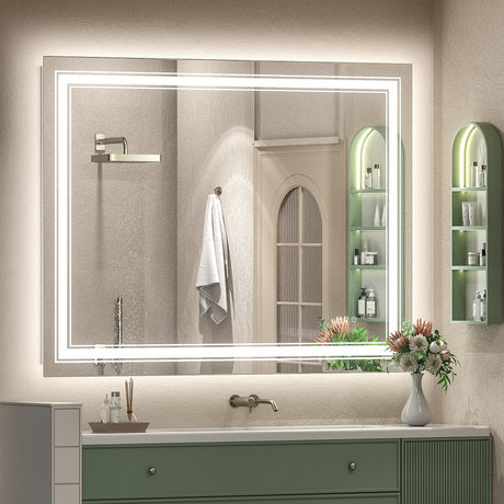 40x36 LED Bathroom Mirror, Lighted Mirror for Bathroom Wall, Backlit