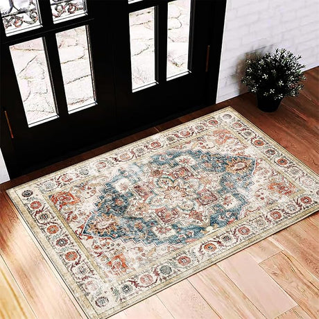 5'x7' Washable Area Rug Vintage Rug Traditional Floor Cover Foldable Thin Rug Kitchen