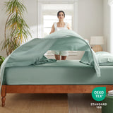 Lyocell Cotton Sheet Set - Cooling Bed Sheets Queen
