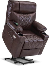 Small Size Power Lift Recliner Chair Sofa with Massage and Dual Heating, Adjustable