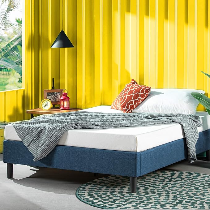 Curtis Upholstered Platform Bed Frame, Mattress Foundation