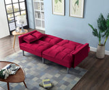 Velvet Loveseat Futon Convertible Sofa Bed for Living Room and Couch