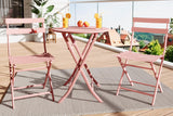 3-Piece Patio Bistro Set Folding Bistro Table and 2 Chairs Outdoor Furniture Sets