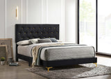 Kendall 49-Inch Upholstered Bed Queen Size Modern Panel Bed Frame Velvet Upholstery