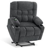 PowerLiftMax Dual Motor Wide Recliner Chair – Heat, Vibration, USB-C & Cup Holders