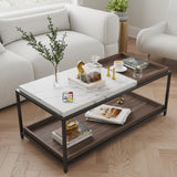 Convertible Entertaining Coffee Table - Coffee Table with 2 Removable Trays