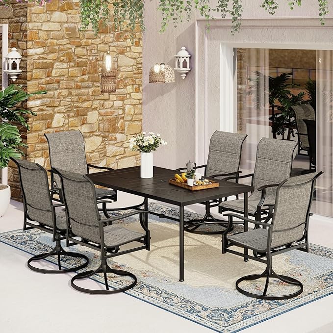 Outdoor Patio Dining Set for 6, Outdoor Furniture Set