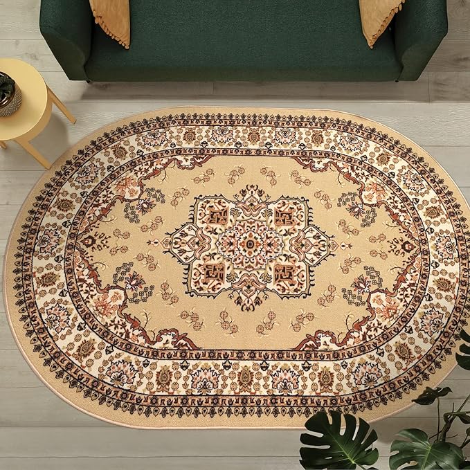 Rugs Alfombras Oriental Traditional 8x10 Non-Skid (Non-Slip) Low Profile Pile Rubber