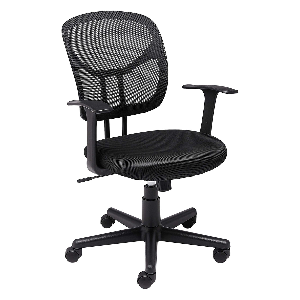 Mesh Mid-Back Adjustable-Height 360-Degree Swivel Office Desk Chair with Armrests