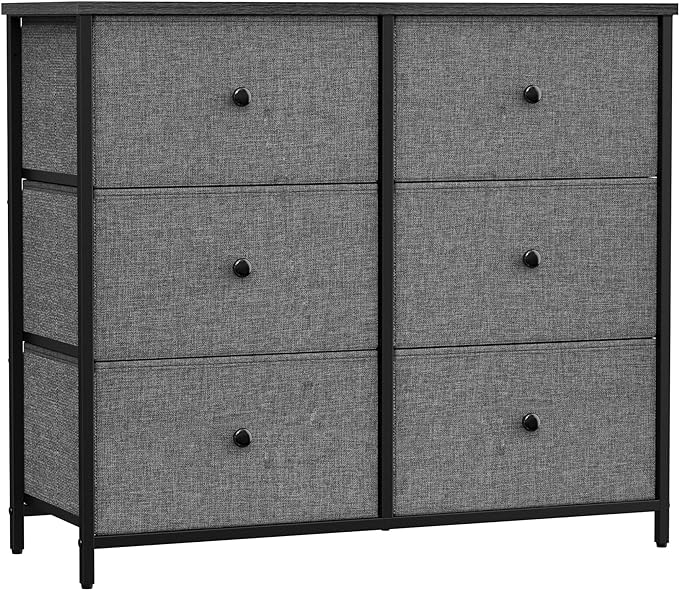 Dresser for Bedroom, Chest of Drawers, 6 Drawer Dresser