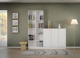 Element 5 Shelf Narrow Bookcase, White
