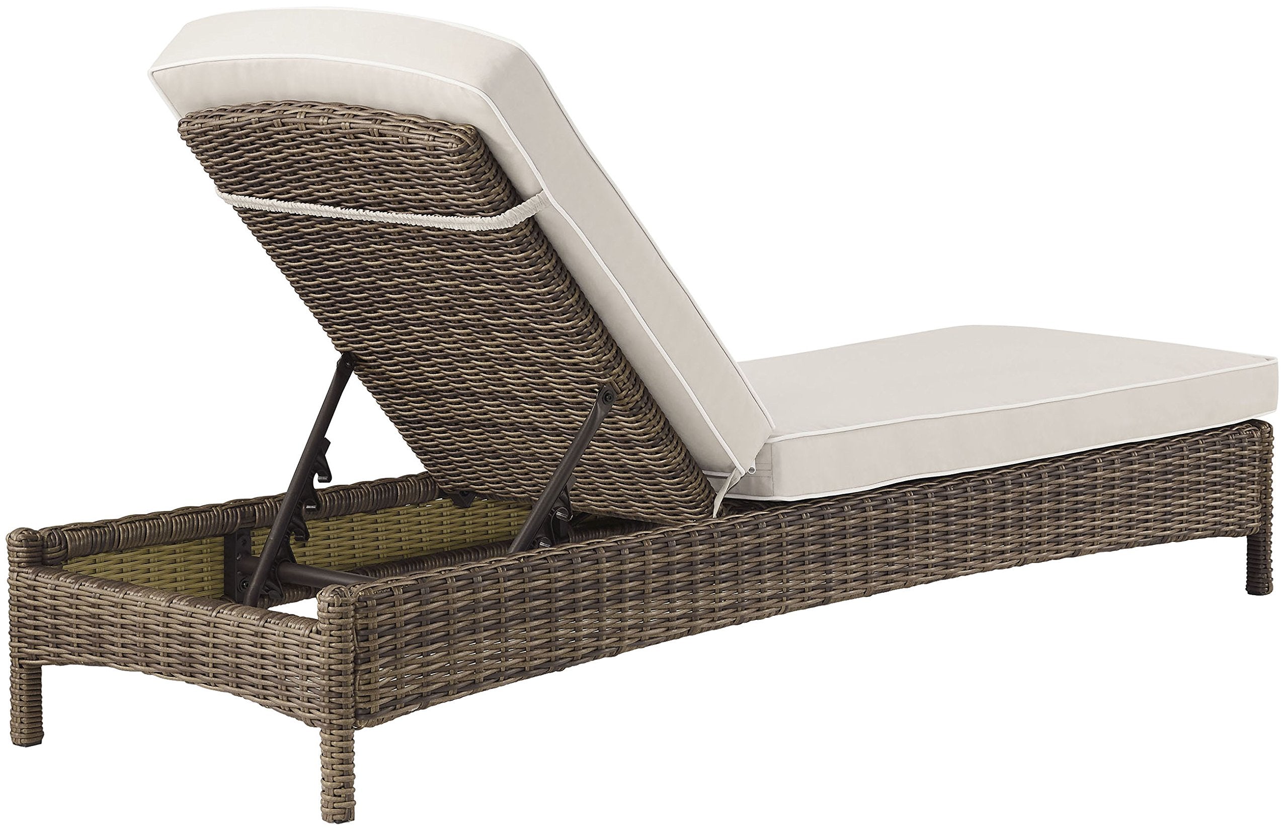 Bradenton Reclining Wicker Outdoor Chaise Lounge Chair for Patio, Deck