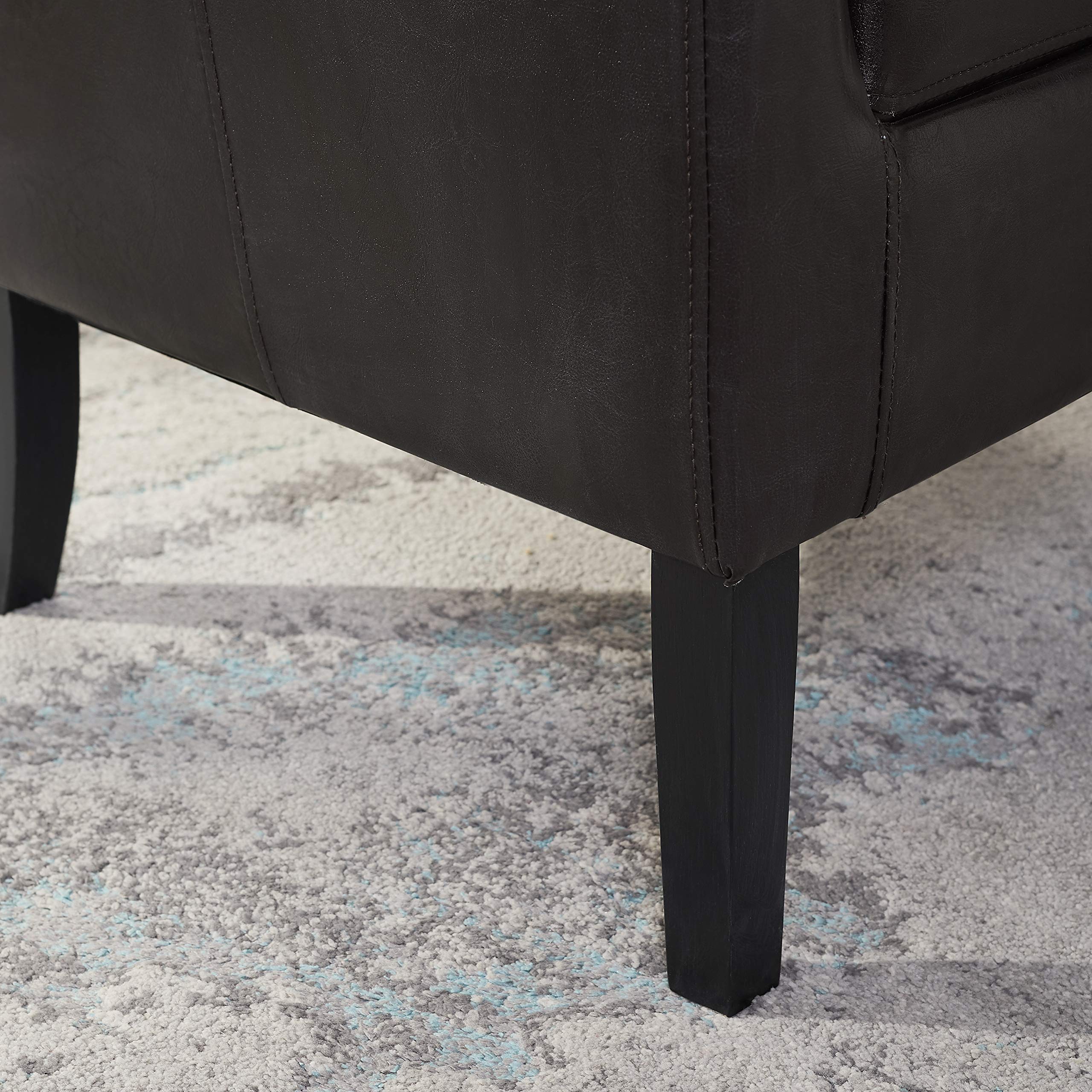 Linon Home Decor Simon Club Chair, 33" x 28.25" x 25.5", Brown