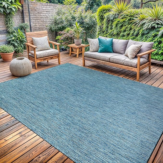 Washable Indoor Outdoor Rug Weather Resistant Indoor Outdoor Carpet for Porch Deck