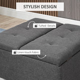 30" Square Storage Ottoman, Upholstered Ottoman Coffee Table with Lift Top