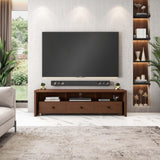 Elegant 80” TV Stand with Three Cabinets and Storage, Modern Entertainment Center