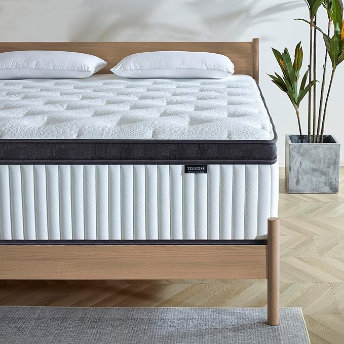 Queen Mattress, 10 Inch Innerspring Hybrid Mattress