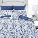 Queen Comforter Set, Reversible Cotton Bedding, Includes Matching Shams with Bonus