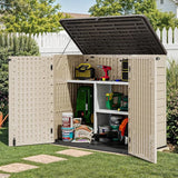 Outdoor Storage Shed w/o Shelf, 30 cu ft Horizontal Storage Shed Outdoor