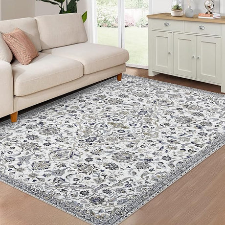 8x10 Area Rug Vintage Distressed Machine Washable Area Rug for Living Room Bedroom