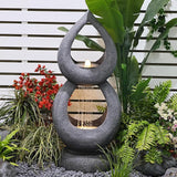 Waterfall Fountain Outdoor Garden Decor for Patio, Backyard, Deck